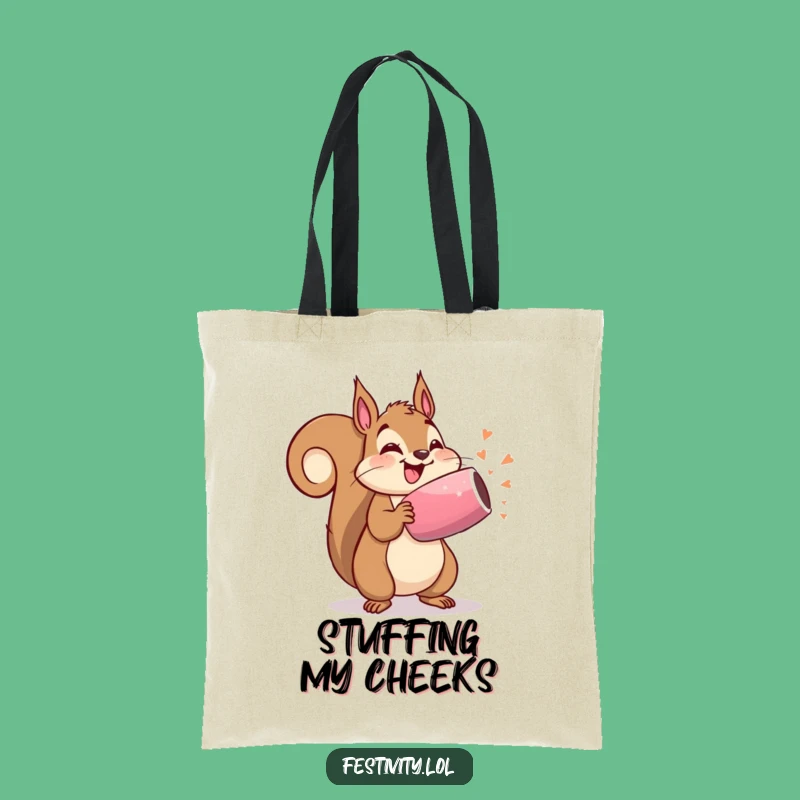 Funny Party Squirrel Tote Bag: Carry the Celebration, Humorous Accessory