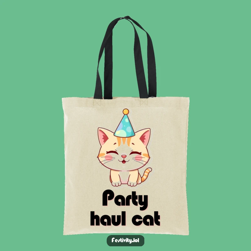 Funny Cat Birthday Tote Bag: Carry Your Party Essentials